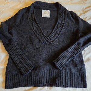 Old Navy Black V-Neck Sweater Plus Size 2X
